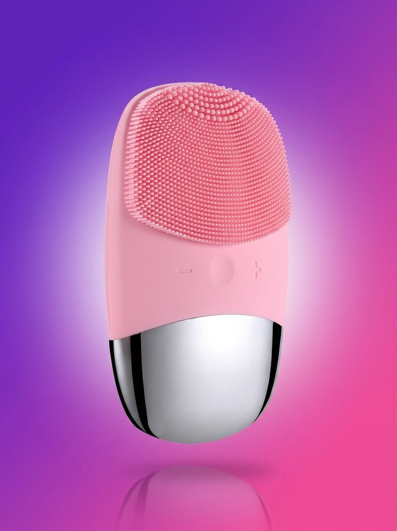 Bare silicone cleansing brush hero shot on gradient background